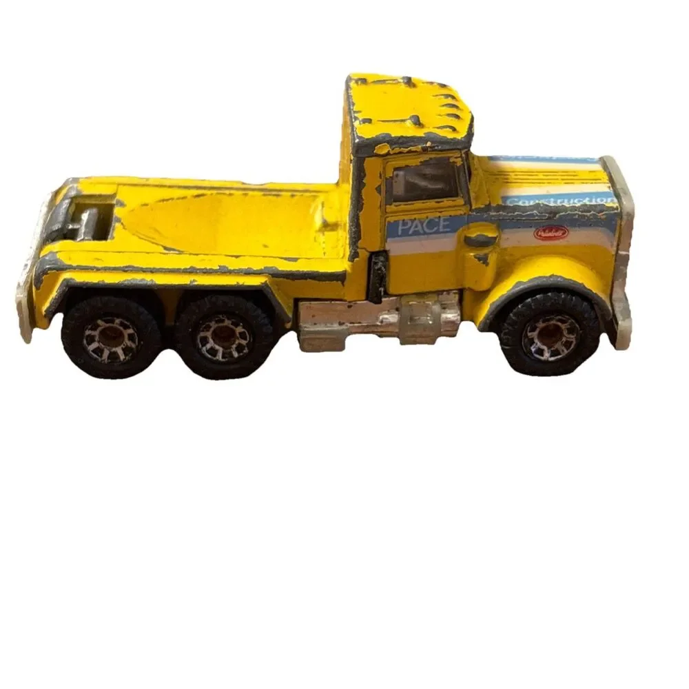 Vtg 1981 Matchbox Peterbilt Pace Cement Mixer Truck Yellow Fair Broken See Pics